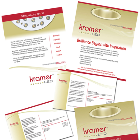 Kramer Lighting KramerLED Direct Mail, Trade Advertisement, Email blast