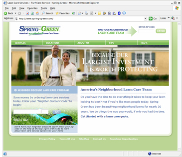 Spring Green Lawn Care (content management system / ecommerce)